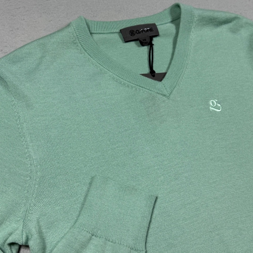 G/FORE Mens V-Neck Cashmere Sweater‎ Mentl Green XS